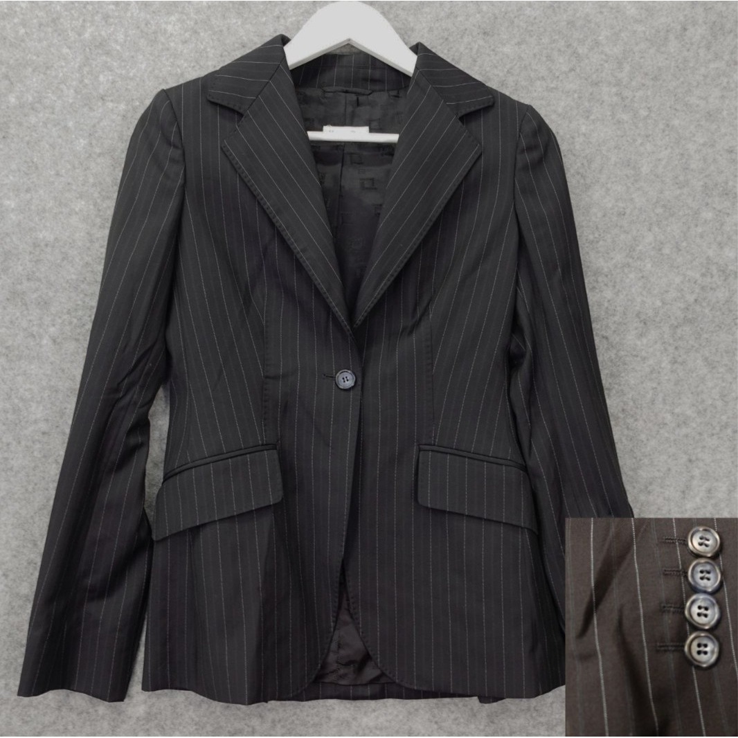 Pinstripe Super 120s Slim Blazer Youth Girls 14 16 Navy Jacket Massimo Dutti 28